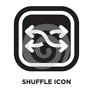 Shuffle icon vector isolated on white background, logo concept o