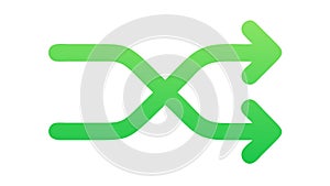 Shuffle or Interchange Arrows Icon for Randomness, vector design Generative AI photo