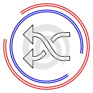Shuffling vector icon photo
