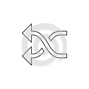 Shuffling vector icon photo