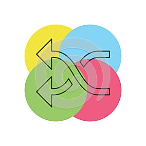 shuffling vector icon photo
