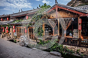 Shuhe, Lijiang, UNESCO World Heritage Site. On the street of ancient town.