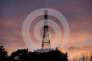 The Shukhov radio tower in Moscow