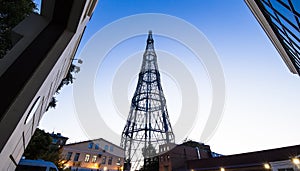 Shukhov radio tower Shabolovka tower - is a broadcasting tower in Moscow designed by Vladimir Shukhov. Russia