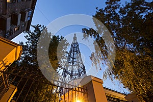 Shukhov radio tower Shabolovka tower - is a broadcasting tower in Moscow designed by Vladimir Shukhov. Russia