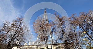 Shukhov radio tower or Shabolovka tower in Moscow, Russia