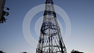 Shukhovskaya radio tower, night. Moscow, Russia