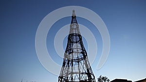Shukhovskaya radio tower, night. Moscow, Russia