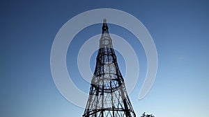 Shukhovskaya radio tower, night. Moscow, Russia