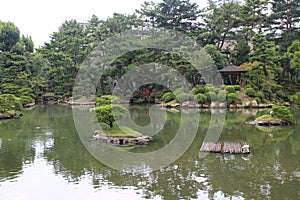 Shukkeien garden in Hiroshima, Japan