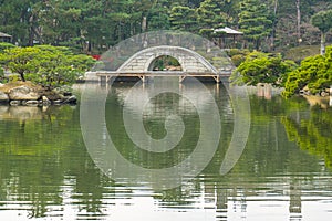 Shukkeien the Japanese style garden in Hiroshima, Japan