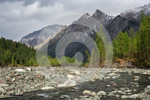 Shumak River in the Tunkinskie loach