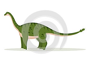 Shunosaurus Dinosaur Cartoon Character Vector Illustration