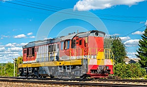 Shunter at Konyshevka station in Russia