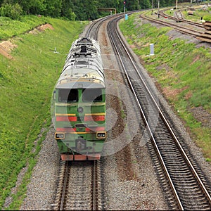 Shunting diesel locomotive.