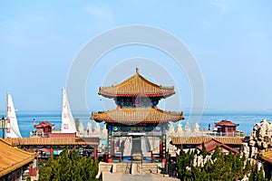 Shunxin Pavilion in Penglai Eight Immortals Crossing the Sea Scenic Area