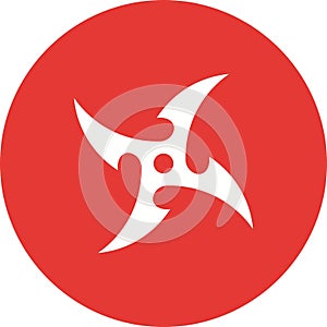 Shuriken icon vector image.