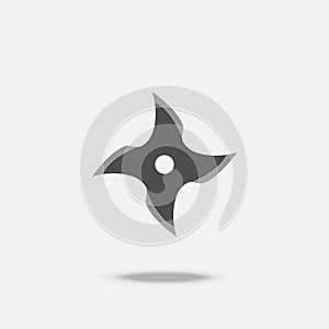 Shuriken Ninja weapon Flat design icon vector