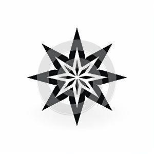 Shuriken Silhouette Icon: Sharp, Edgy, And Elegant Star Graphic