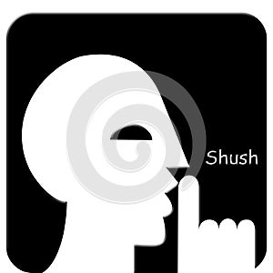 Shush illustration