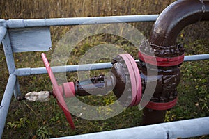 Shut-off valve for disconnected oil pump. Russia, Bashneft, Rosneft.