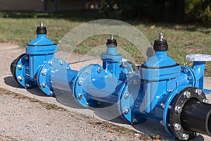 A gate valve for a drinking water pipe shortly before installation photo
