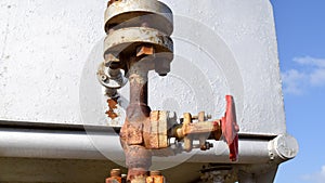 Shut-off valves on the high-pressure well flowing . Oil equipment