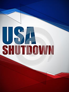 Shutdown Closed United States of America Backgroun
