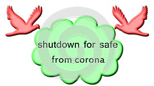 Shutdown for safe from corona stock photos