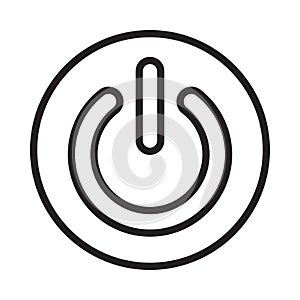 Shutdown thin line vector icon