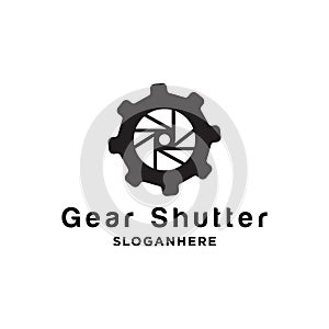 Shutter digital graphic camera gear logo design