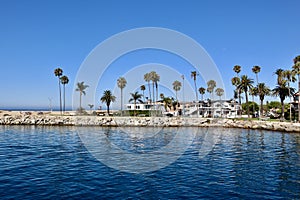 Waterfront homes in Newport Beach, California