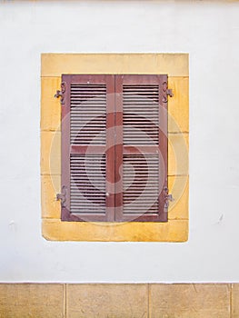 Shuttered old Spanish window