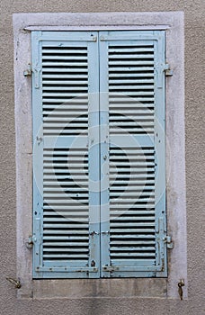 Shutters Blue Closed in Burgundy France