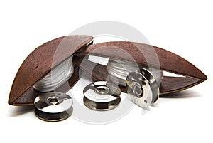 Shuttle for tatting on a white background