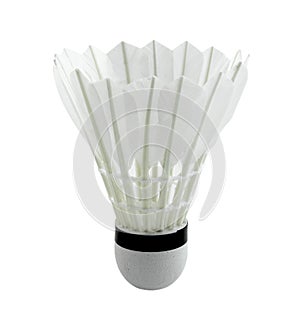 Shuttlecock badminton on white background