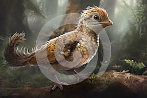 A Shuvuuia a small birdlike dinosaur with a range of calls.. AI generation