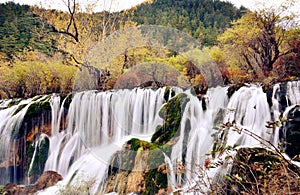 Shuzheng Waterfall in Jiuzhaigou,Sichuan China