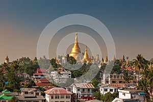 Shwedagon Pagoda in a morning