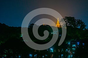 Shwedagon Pagoda at night