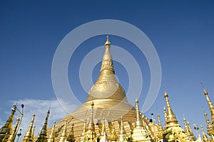 The Shwedagon Pagoda Temple, Golden Pagoda in YANGON ,MYANMAR.