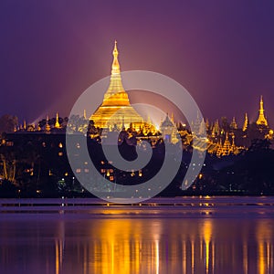 Shwedagon Pagoda in Yangon City, Burma