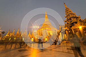 The Shwedagon pagoda, yangon, Myanmar