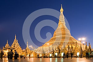 Shwedagon pagoda in Yangon, Myanmar (Burma) photo