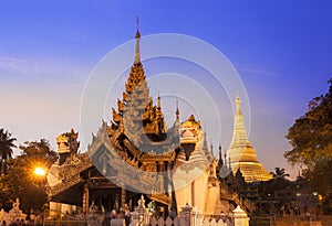 Shwedagon Pagoda in Yangon, Myanmar (Burma).