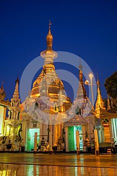 Shwedagon Pagoda, Yangon, Myanmar. Burma Asia. Buddha pagoda