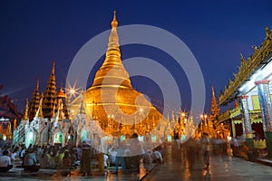 Shwedagon Paya temple in Yangoon photo