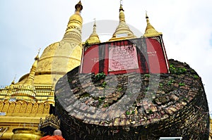 Shwemawdaw Paya Pagoda is a stupa located in Bago, Myanmar.