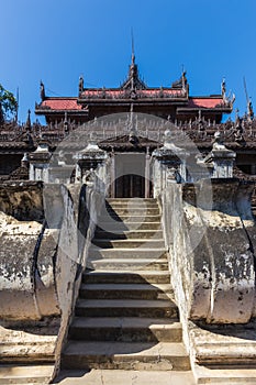 Shwenandaw Kyaung Monastery in Mandalay, Myanmar