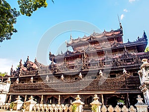 Shwenandaw monastery or golden palace in Mandalay, Myanmar 2